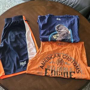 Lot of 3 men's t-shirt,tank and shorts size L